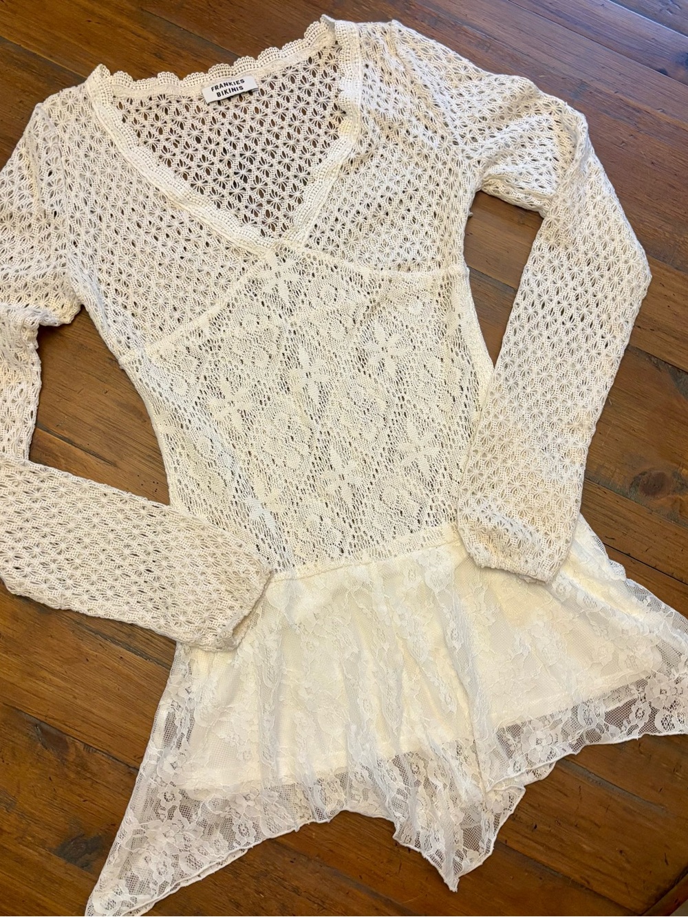 Frankie’s bikinis Belle crochet mini dress